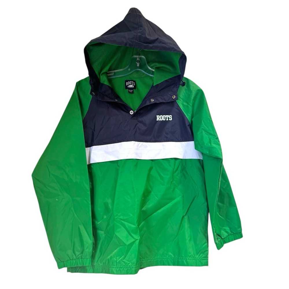 Roots NEW Hoodie Rugby Windbreaker Packable Jacker Pocket Zip Mesh Waterproof XX